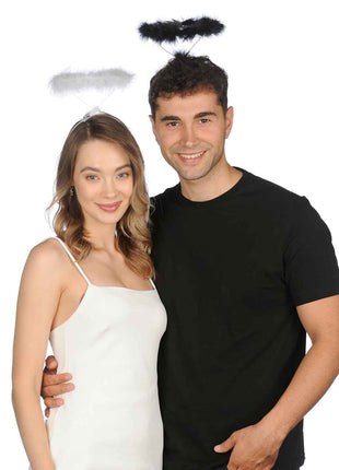 Angel Halo Headband Set - Extra Feather White Angel Headband