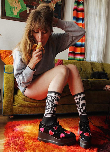 I Give The Best Blow Jobs Crew Socks