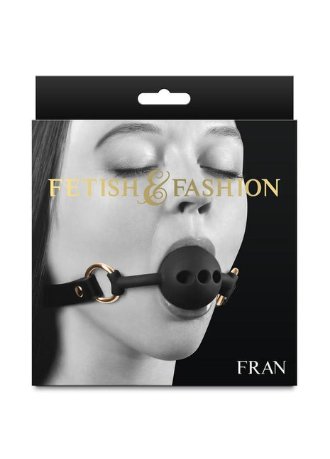 Fetish and Fashion Fran Silicone Ball Gag - Black