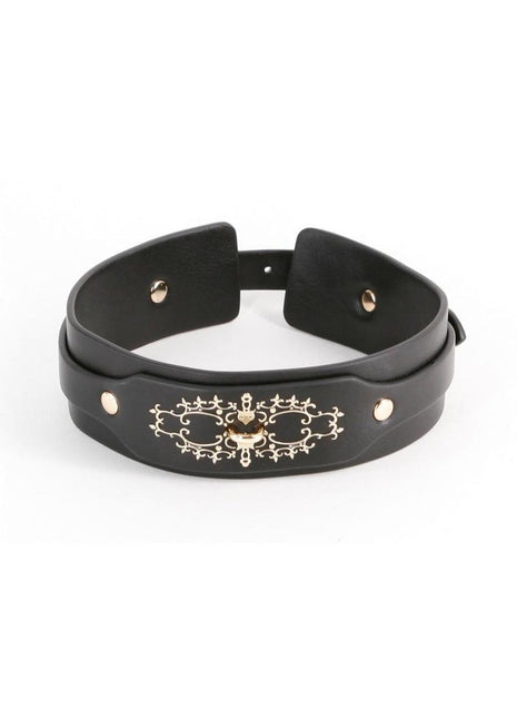 Fetish and Fashion Katrina Collar - Black/Gold