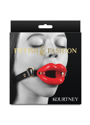 Fetish and Fashion Kourtney Silicone Ball Gag - Black/Red