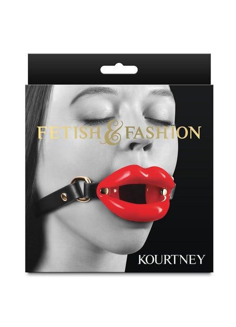 Fetish and Fashion Kourtney Silicone Ball Gag - Black/Red