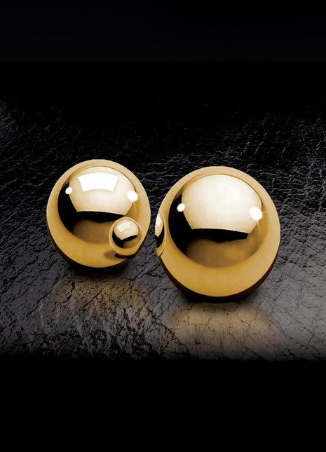 Fetish Fantasy Gold Ben-Wa Balls - Gold/Metal - .75in Diameter