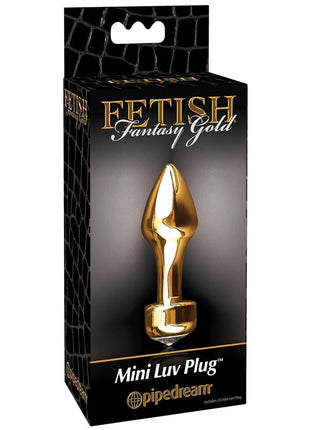 Fetish Fantasy Gold Mini Luv Plug - Gold/Metal - 2.4in