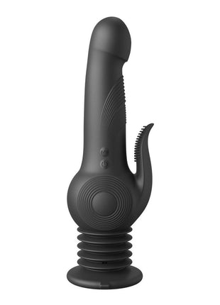 Fetish Fantasy Series Pogo Thruster Rechargeable Silicone Rabbit Vibrator - Black