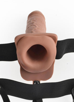 Fetish Fantasy Series Hollow Rechargeable Strap-On Dildo with Balls and Harness with Wireless Remote Control