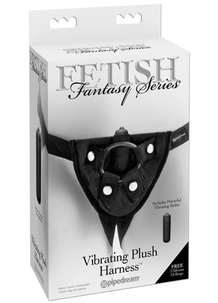 Fetish Fantasy Series Vibrating Plush Adjustable Harness - Black