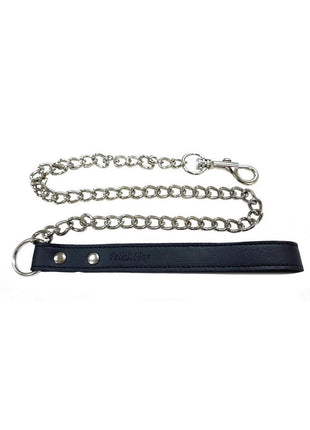 Fetish Play Lead Collar Vegan Leather - Black
