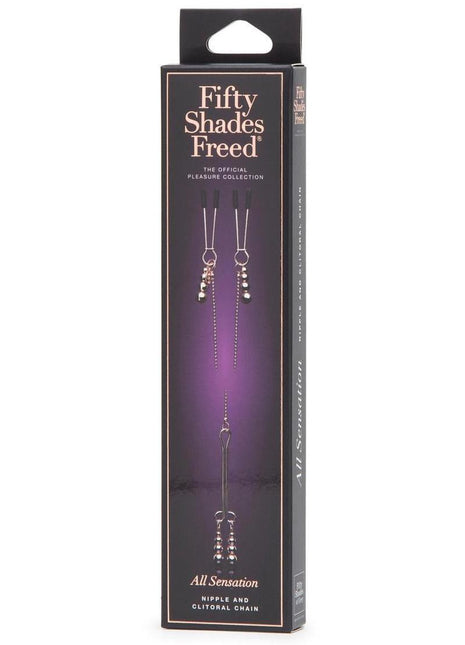 Fifty Shades Freed All Sensation Nipple and Clitoral Chain - Purple