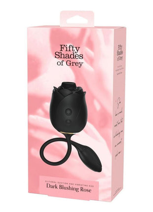 Fifty Shades Of Grey Dark Blushing Rose Rechargeable Silicone Clitoral Stimulator - Black