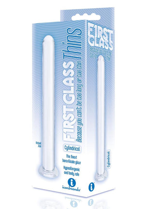 First Glass Thins Cylindrical Glass Plug - Clear