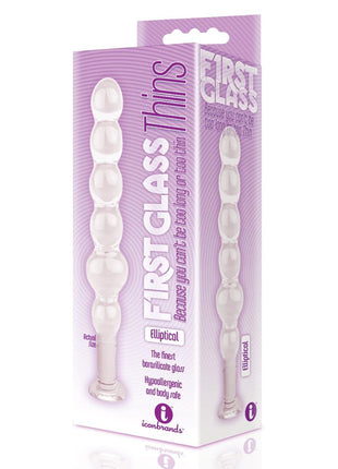 First Glass Thins Elliptical Glass Plug - Clear