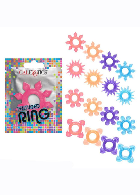 Foil Pack Textured Cock Ring - Assorted Colors/Pink