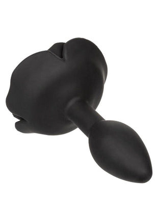 Forbidden Rose Silicone Anal Plug - Black - Small