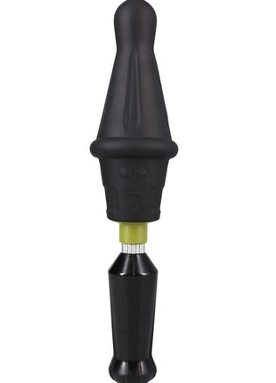 Fort Troff Robo Rammer Rotating Beaded Rechargeable Silicone Anal Probe with Remote - Black