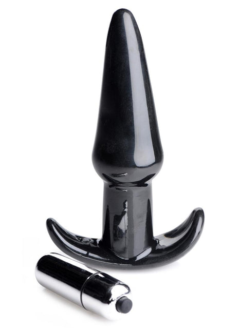 Frisky Thrilling Noir Smooth Anal Plug - Black