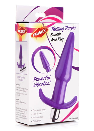 Frisky Thrilling Purple Smooth Anal Plug - Purple
