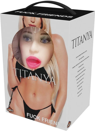 Fuck Friends Titanya Blow-Up Doll with Rechargeable Egg Kit - Vanilla