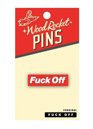Fuck Off Enamel Pin - Red/White