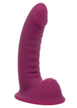 G-Ride Road Trip Rechargeable Silicone Dual Motor Vibrating Dildo with Suction Cup - Red - 6.75in