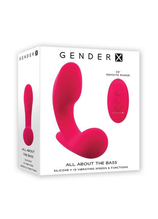 Gender X All About The Bass Rechargeable Silicone Vibrator with Remote - Red