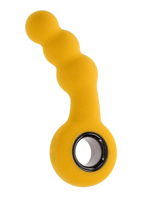 Gender X Bumble Rechargeable Silicone Anal Beads - Yellow