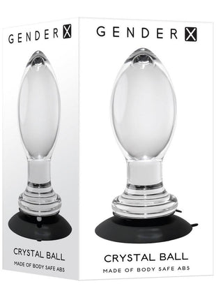 Gender X Crystal Ball Glass Plug - Clear