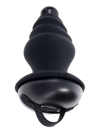 Gender X Echo Rechargeable Silicone Vibrator with Removable Sleeve - Black