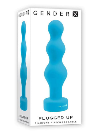 Gender X Plugged Up Rechargeable Silicone Anal Beads - Blue