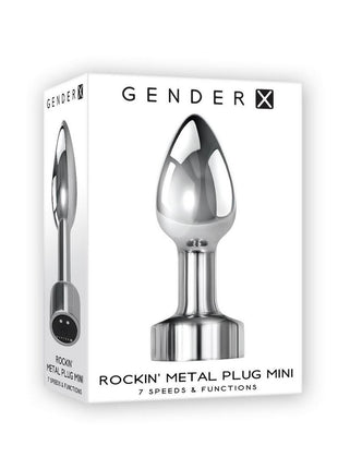 Gender X Rockin Rechargeable Metal Mini Plug - Metal/Silver
