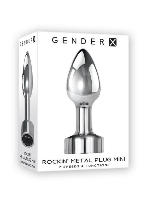 Gender X Rockin Rechargeable Metal Mini Plug - Metal/Silver