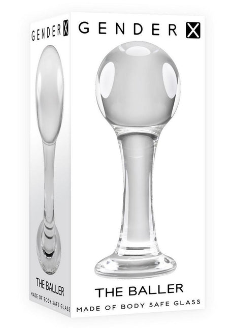 Gender X The Baller Glass Anal Plug - Clear