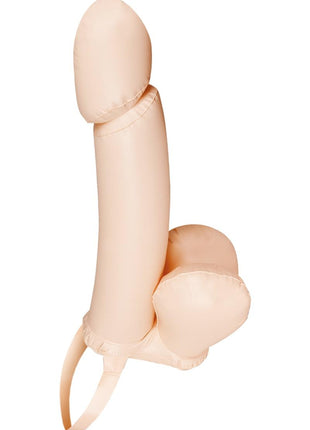 Get It On Inflatable Strap-On Penis - Vanilla - 27in