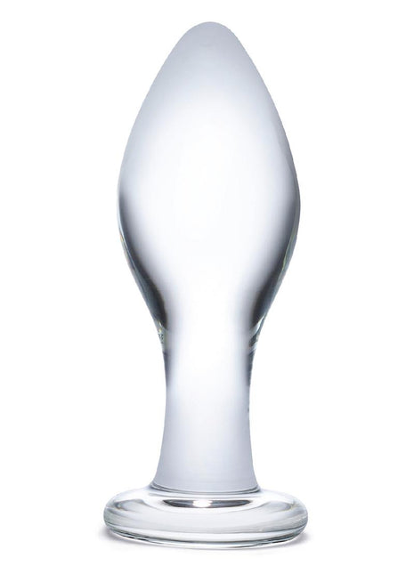 Glas Classic Glass Butt Plug - Clear - 4in