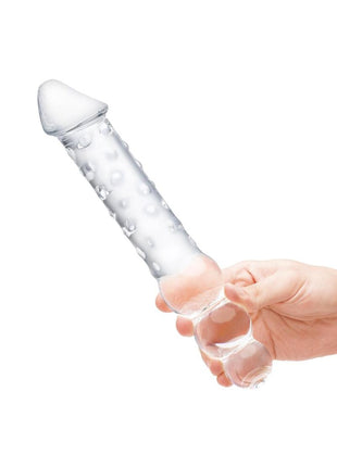 Glas Double Ended Glas Dildo with Anal Beads