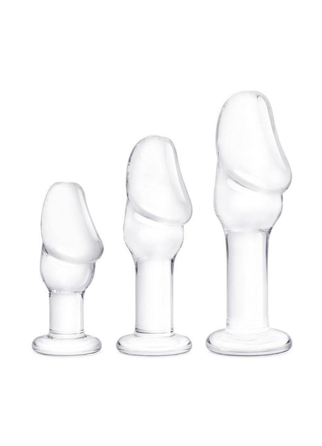 Glas Helmet Head Glass Anal Training Kit - Clear - 4in/5in/6in - 3 Piece