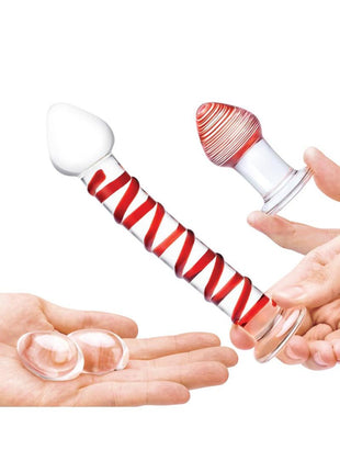 Glas Mr. Swirly Set with Glass Kegal Balls