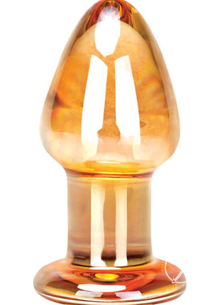 Glas Over Easy Butt Plug - Orange