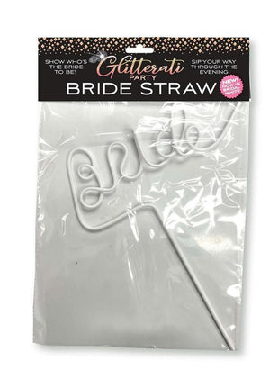 Glitterati Bride Straw - Black/White
