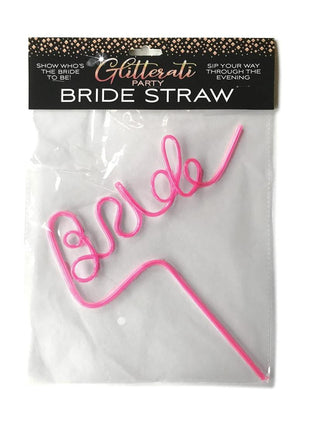 Glitterati Bride Twisty Straw - Pink