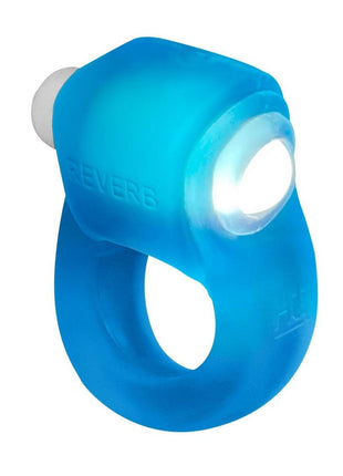 Glowdick Silicone Cockring with Led - Blue Ice - Blue