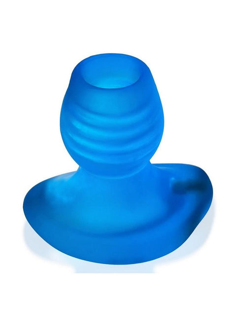 Glowhole 1 Hollow Buttplug with Led Insert - Small - Blue Morph - Blue - Small