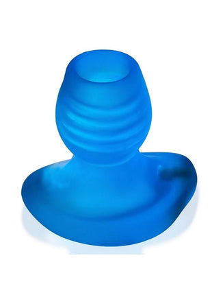 Glowhole 2 Hollow Buttplug with Led Insert - Large - Blue Morph - Blue - Large