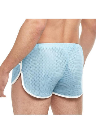 Goal Line Side Split Mesh Booty Shorts