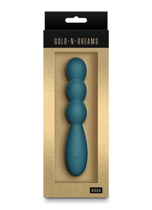 Gold-N-Dreams Rosa Rechargeable Silicone Vibrator - Teal
