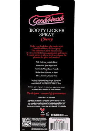 Goodhead Booty Licker Spray - Cherry