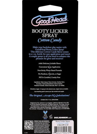Goodhead Booty Licker Spray - Cotton Candy