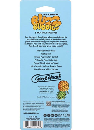 Goodhead Buzz Buddies Pineapple 5in Vibe