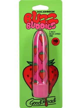 Goodhead Buzz Buddies Strawberries 5in Vibe - Pink/Red