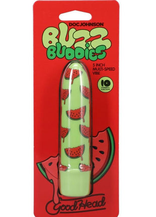 Goodhead Buzz Buddies Watermelon 5in Vibe - Green/Red
